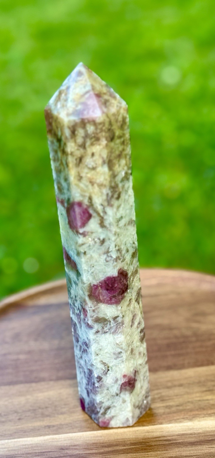 9 in. Pink Tourmaline Tower 598g