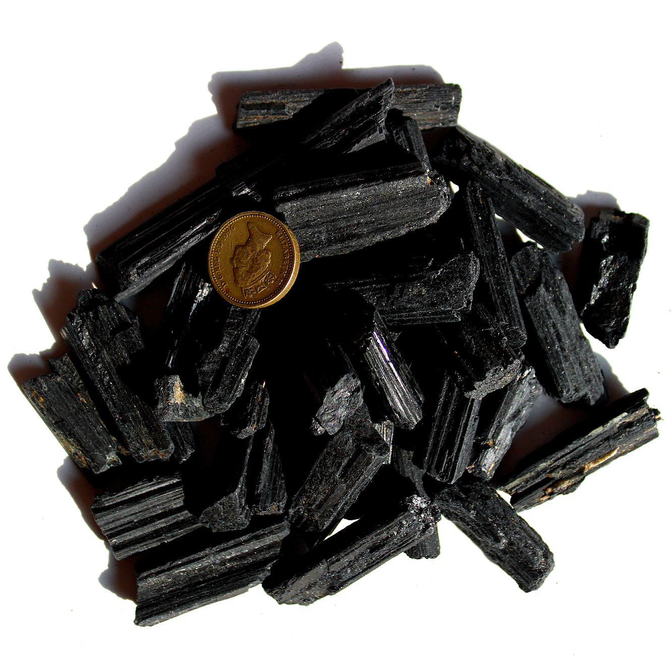 10 Pcs Natural Black Tourmaline Raw Crystal Points Healing Mineral Specimen
