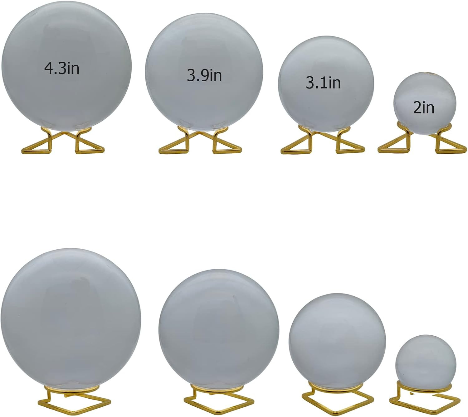 2 pieces Metal Crystal Ball Holder, Lensball Base, Sphere Display Stand for Glob