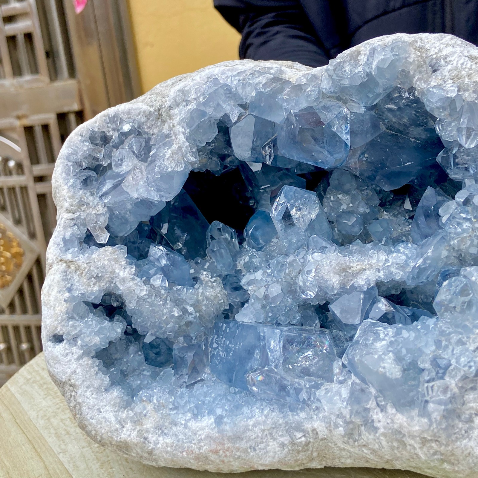 25.35LB Natural Beautiful Blue Celestite Crystal Geode Cave Mineral Specimen