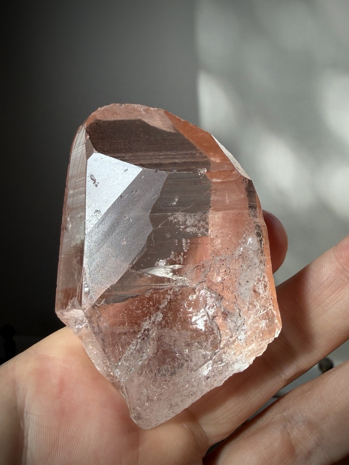Strawberry Quartz Crystal Lemurian Quartz Window Quartz Natural Lemurian Brazil