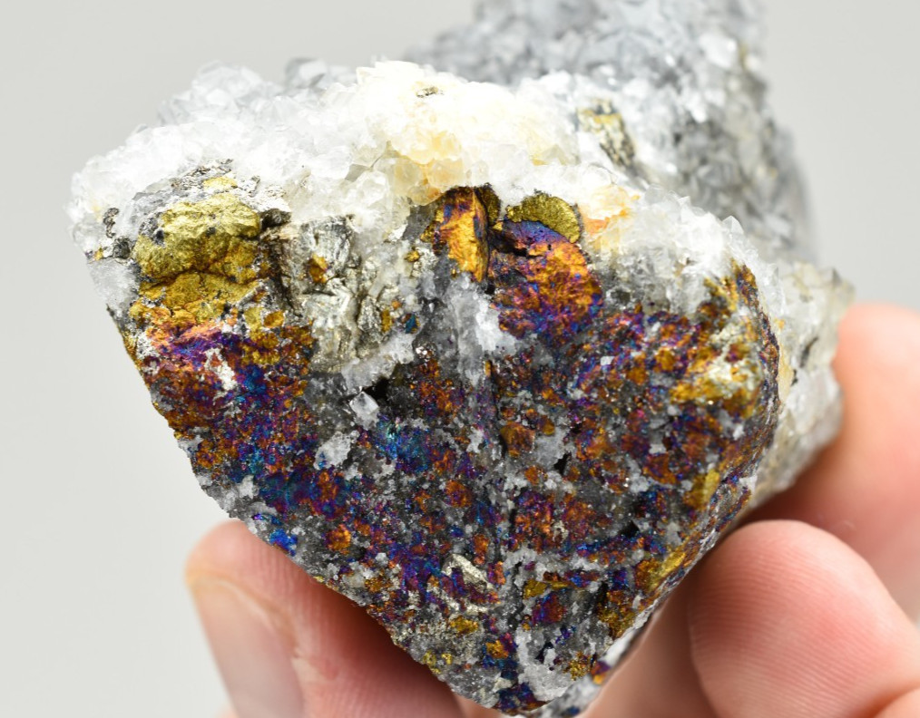 Quartz with Chalcopyrite – Casteel Mine, Iron Co., Missouri