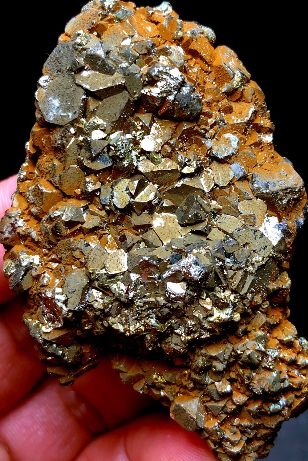 145g Rare Fantastic Golden Chalcopyrite&IRON PYRITE Nugget Native Inner t575