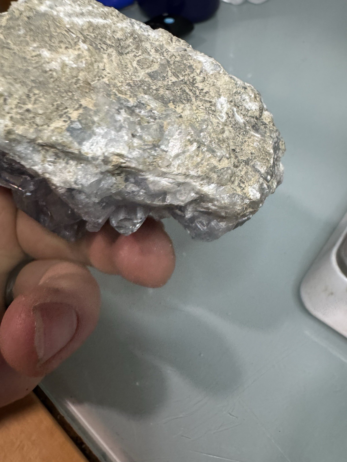 1..8 Lbs Natural Blue Celestite Geode Quartz Crystal Mineral Specimen Healing