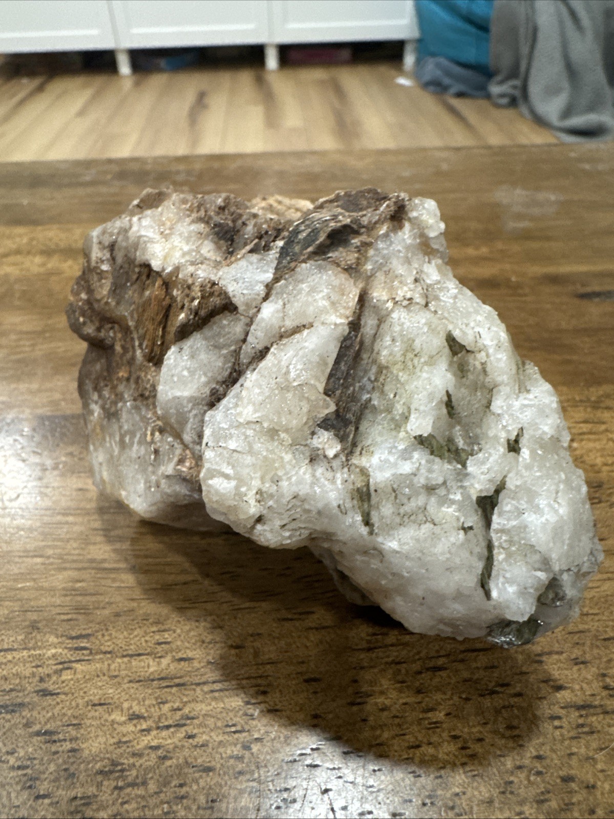 A Milky Quartz Natural Stone. Beautiful Shades Of White And Brown.
