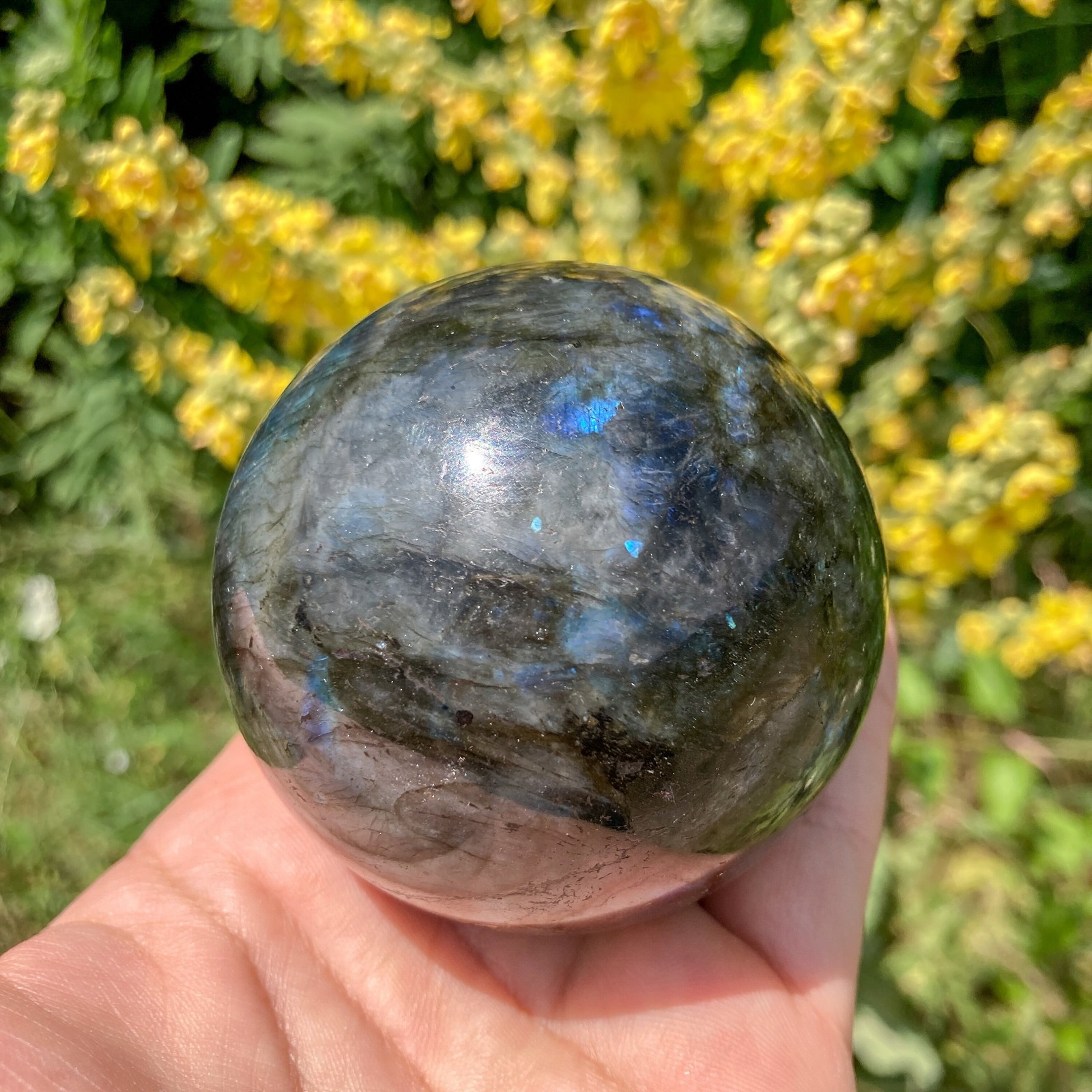 Blue Labradorite Sphere / Psychic Powers / Clairvoyance / Telepathy / Prophecy