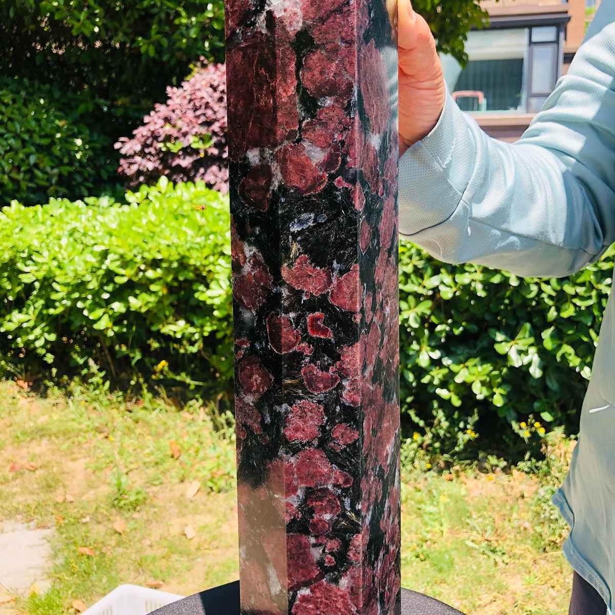 16LB Natural Garnet Fireworks Obelisk Quartz Tower Crystal Wand Point Healing