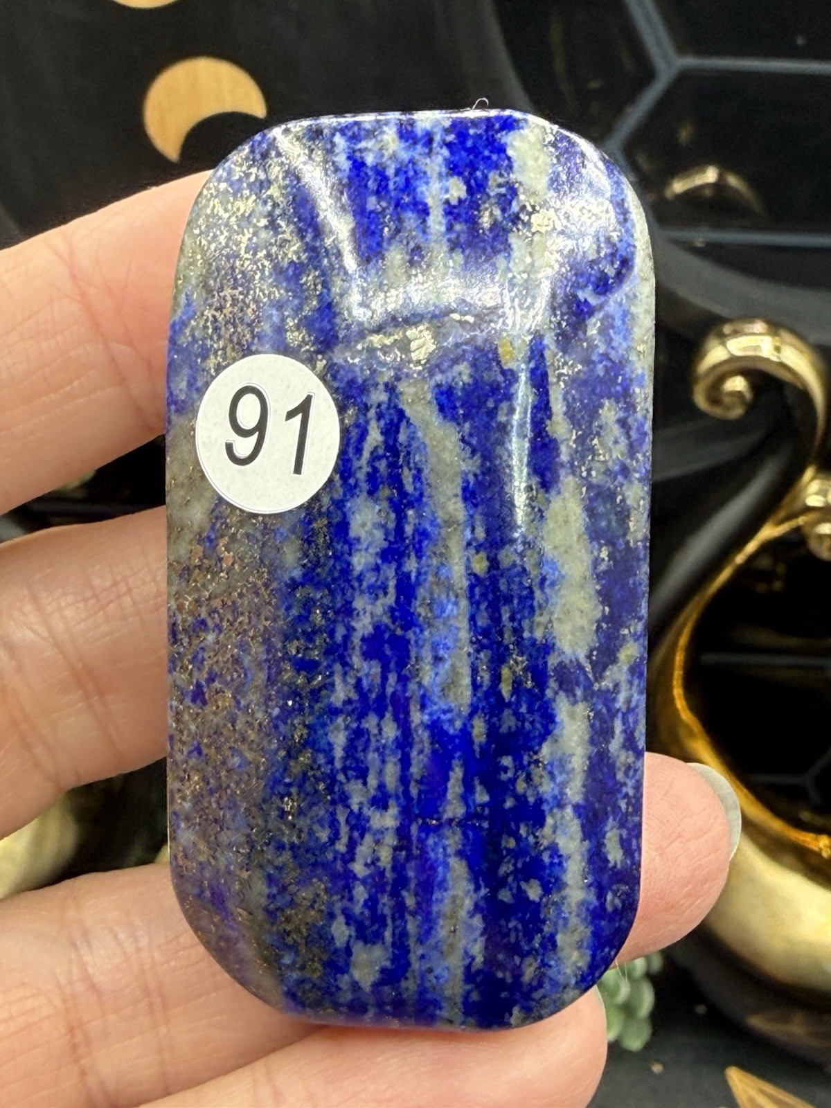 Natural Lapis Lazuli Palmstones Square shape awesome colors Free shipping!