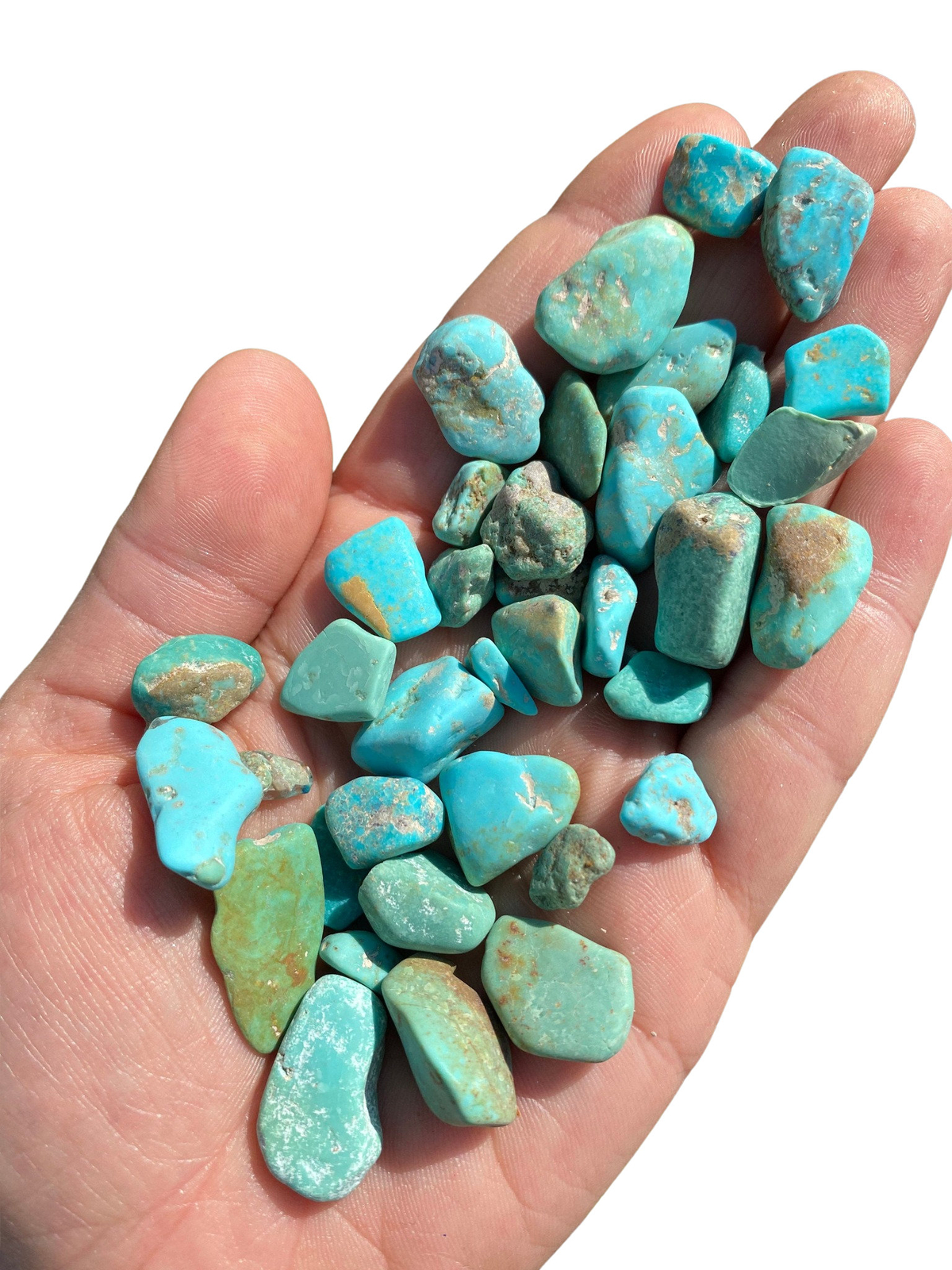 Raw Turquoise Stone (Grade A) Stabilized Turquoise Stone from Kingman, Arizona