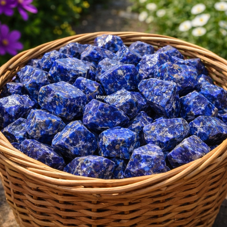 10PCS Natural Rough Lapis Lazuli Blue Crystal Gemstones Healing Energy Raw Rocks