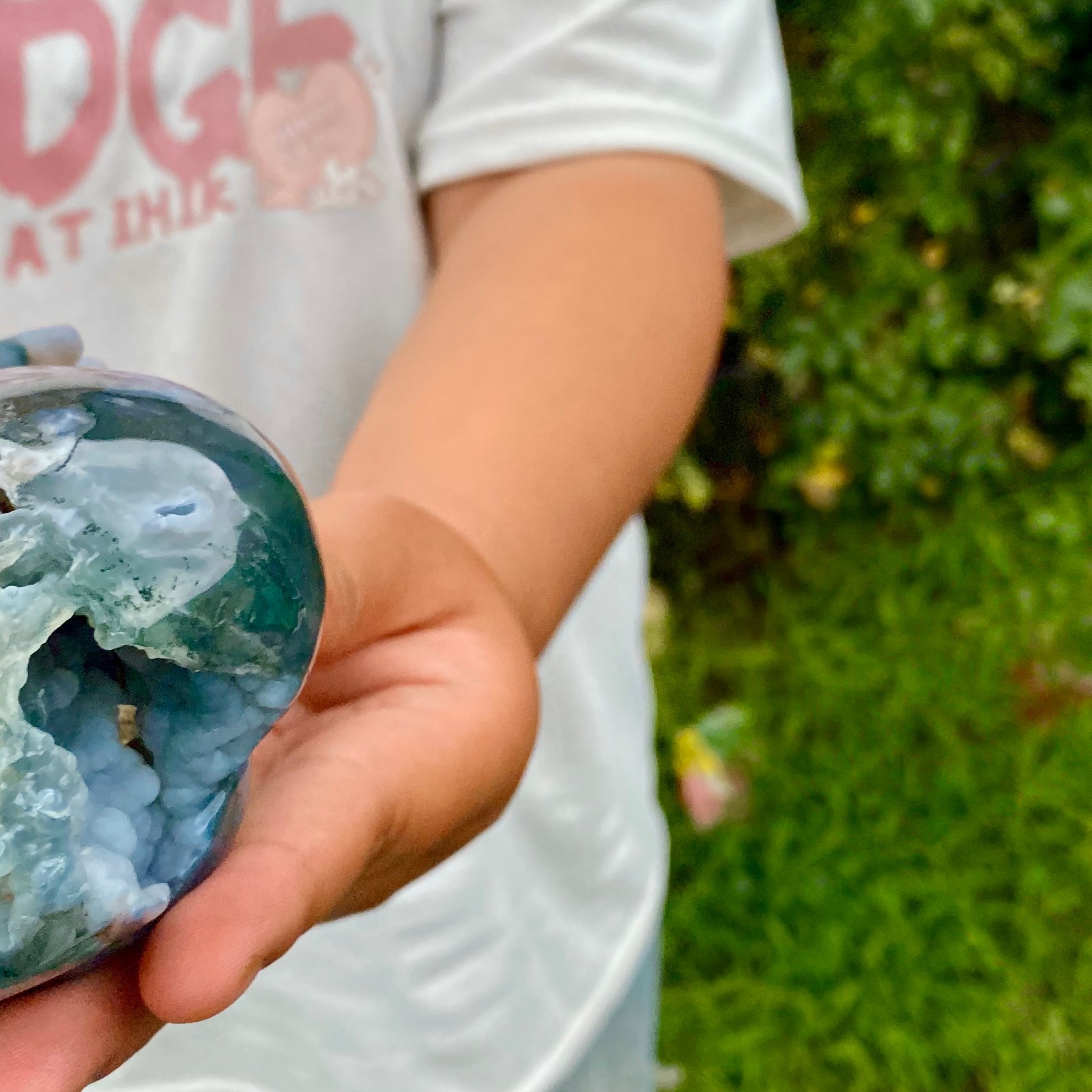 1.4LB Natural Ocean Agate Snail Hand Carving Gemstone Ornament Home Decoration