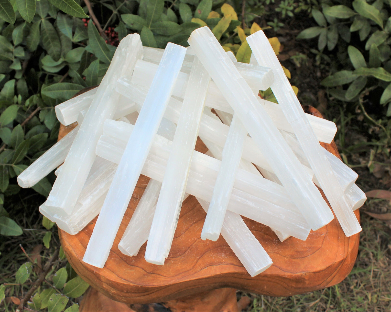 2 lb Bulk Wholesale Lot 7″ – 8″ Selenite Logs Crystal Sticks Wand Blade 2 Pounds