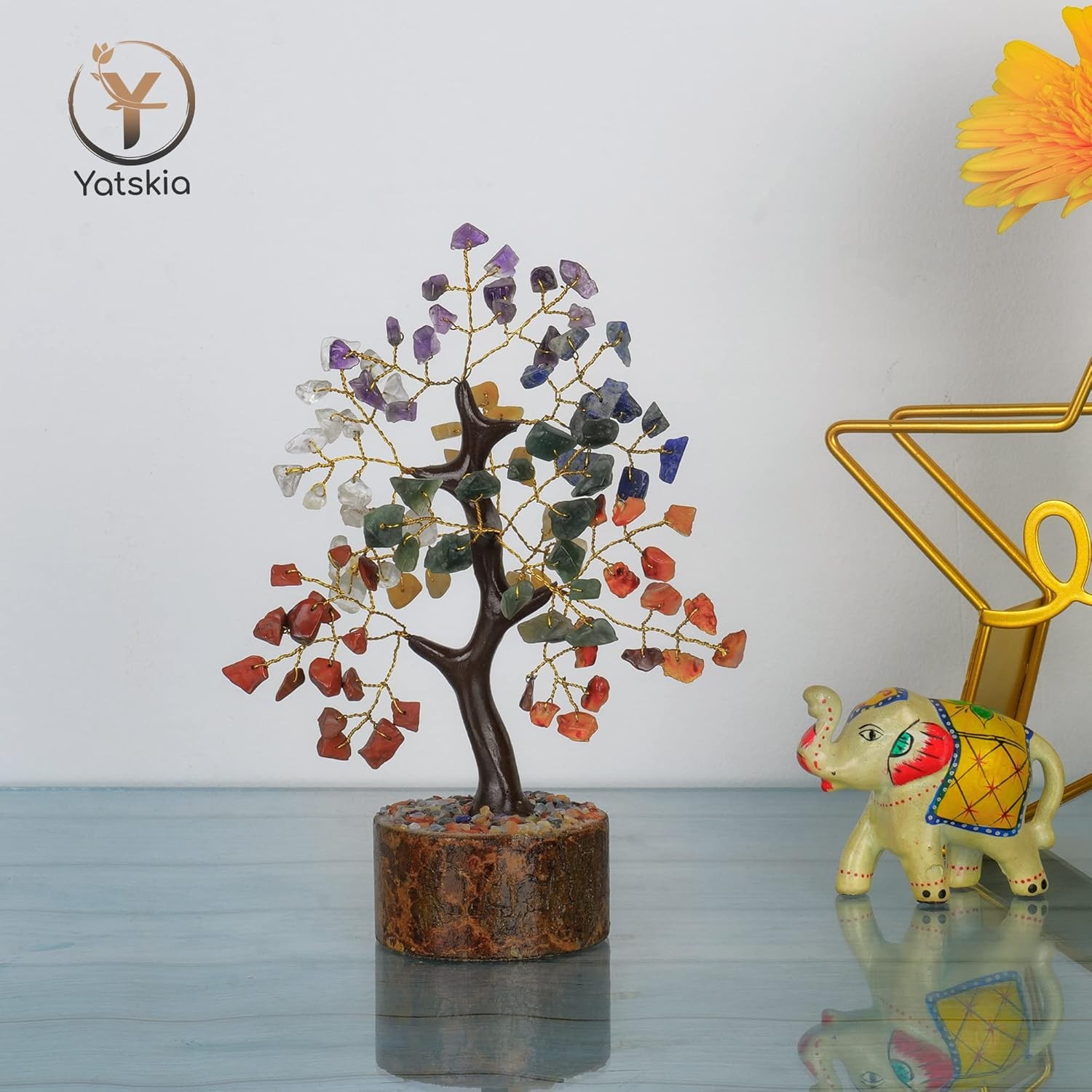 Seven Chakra Tree Of Life Crystal Tree, Crystals And Healing Stones, Feng Shui..