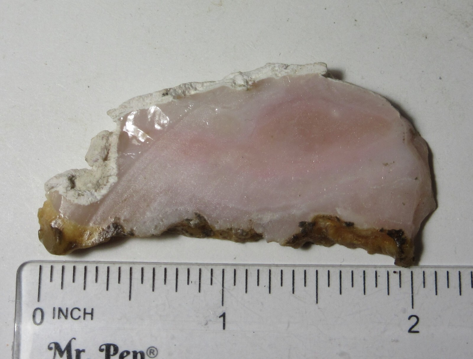 Pink Opal Mineral 2 1/8″ Slice Spencer Idaho Collectible POMSTC-3s