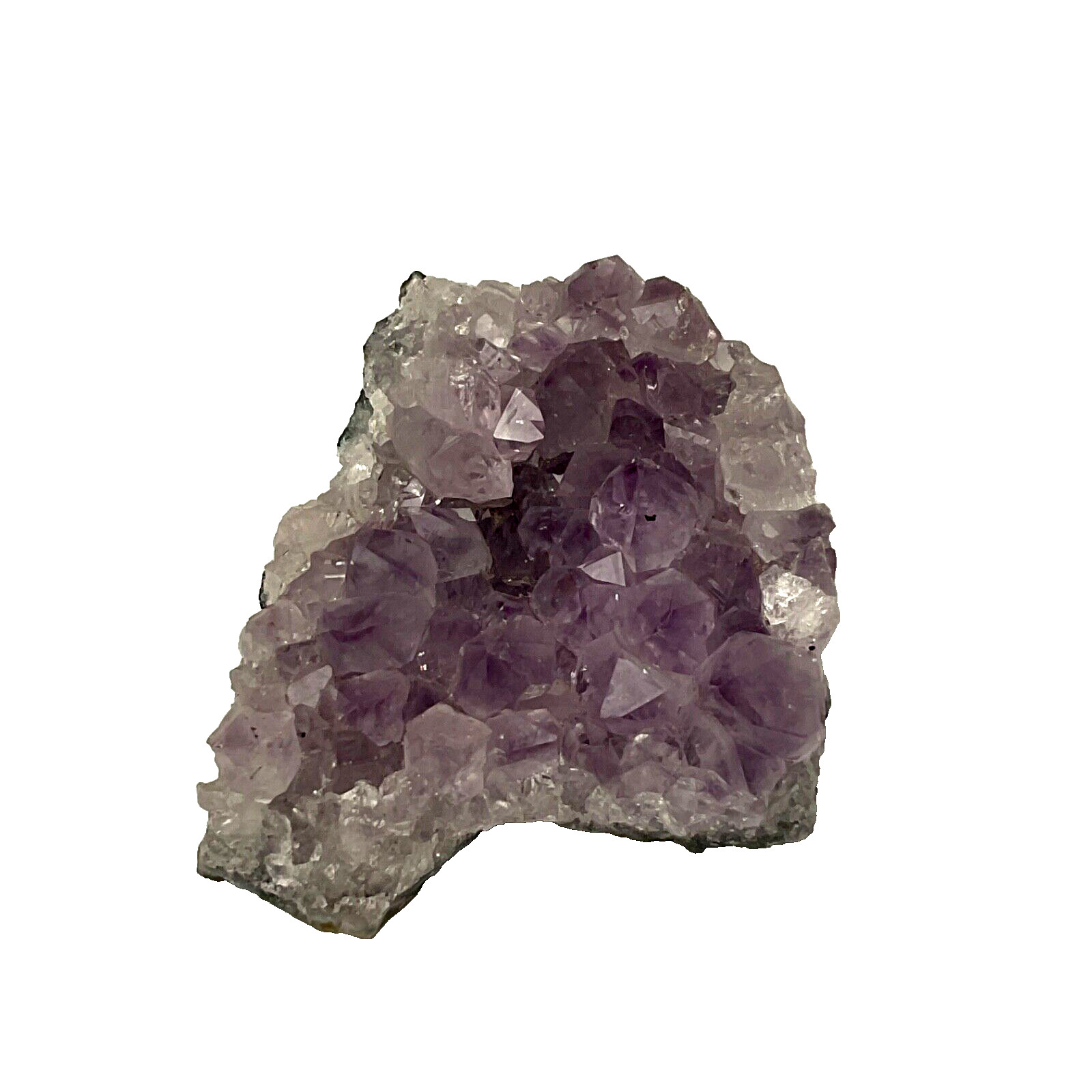 Natural Quartz Amethyst Cluster Crystal Geode Healing Specimen 2″ x 1 7/8″ x 3/4