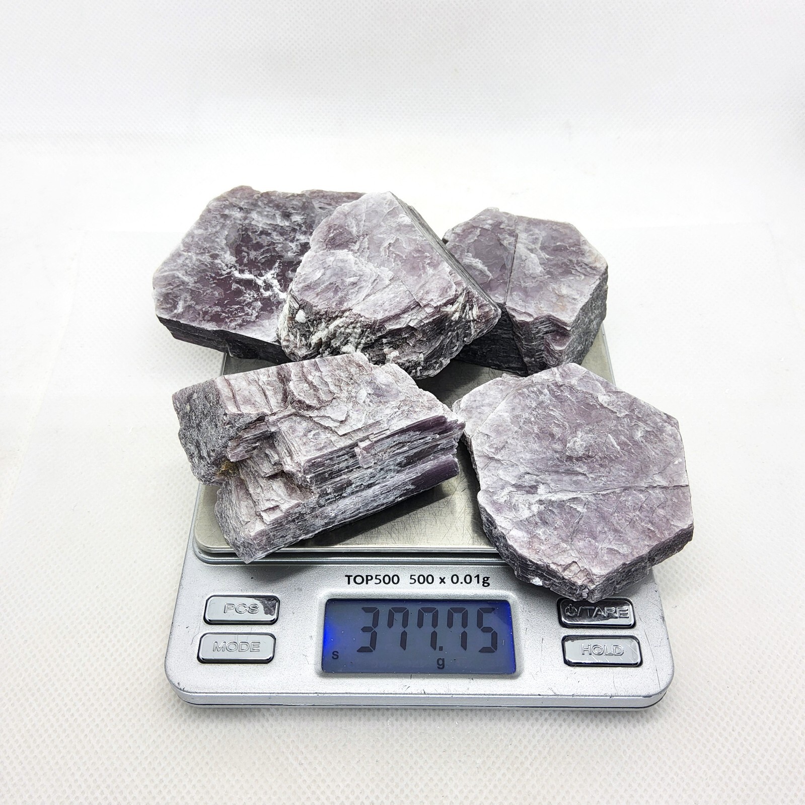 Lepidolite, mica, 5 pieces, lot, specimen, display, mineral, purple, #R-5515