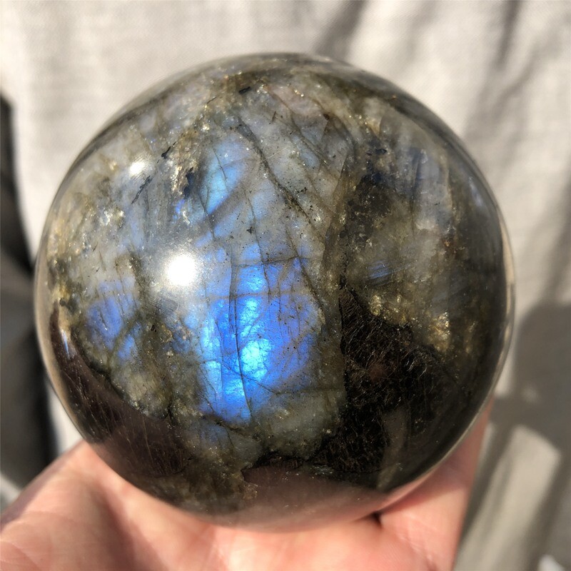 1kg Natural labradorite crystal Ball Quartz Crystal Sphere Reiki