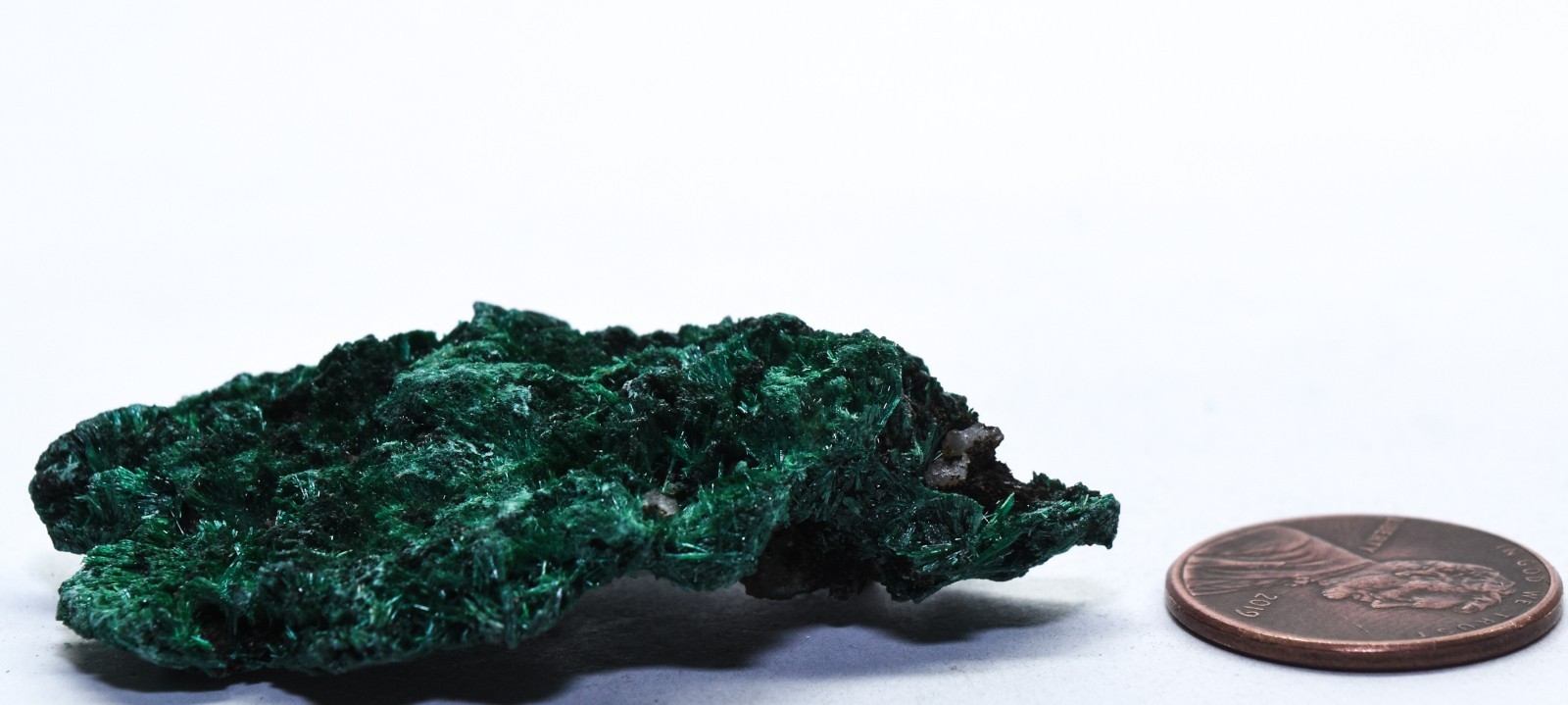 60ct Fibrous Green Malachite w/ Inclusions Crystal Mineral Cluster Rough – Congo