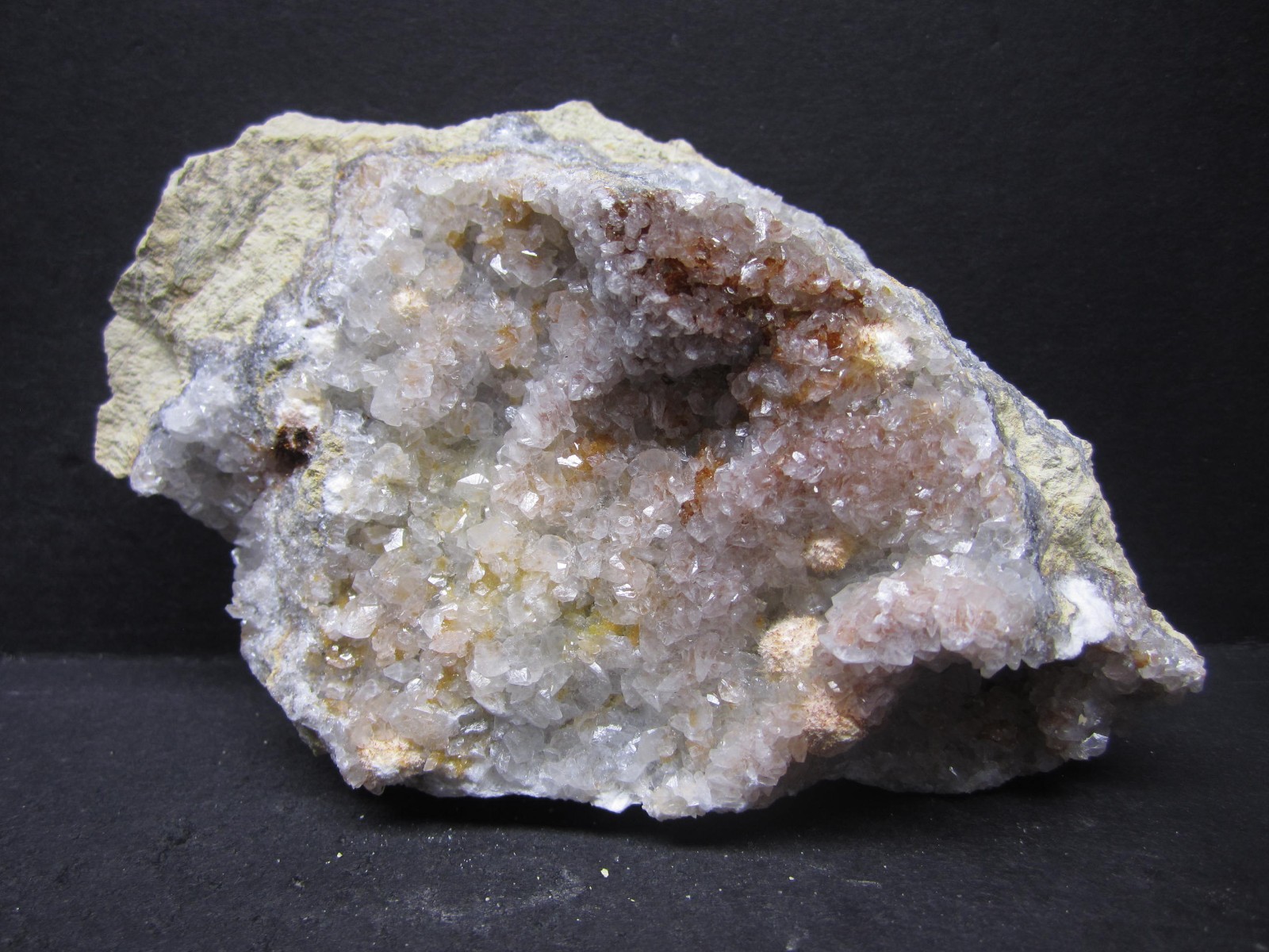 Strontianite and Calcite Crystal Cluster, Meckley’s Quarry, PA #45