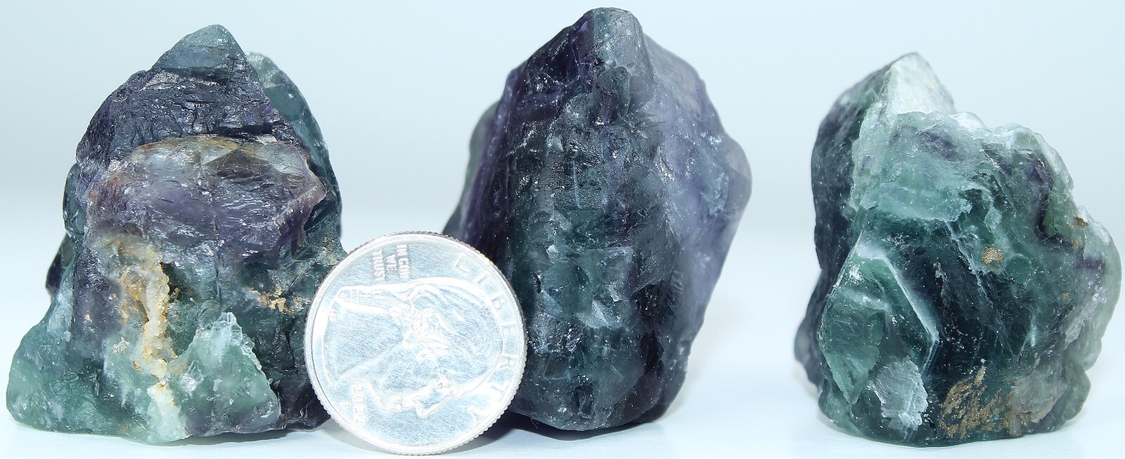 AAA Rough Mexican Rainbow Fluorite / 5 Pieces / 17.2 oz (487.61 gr) 2258