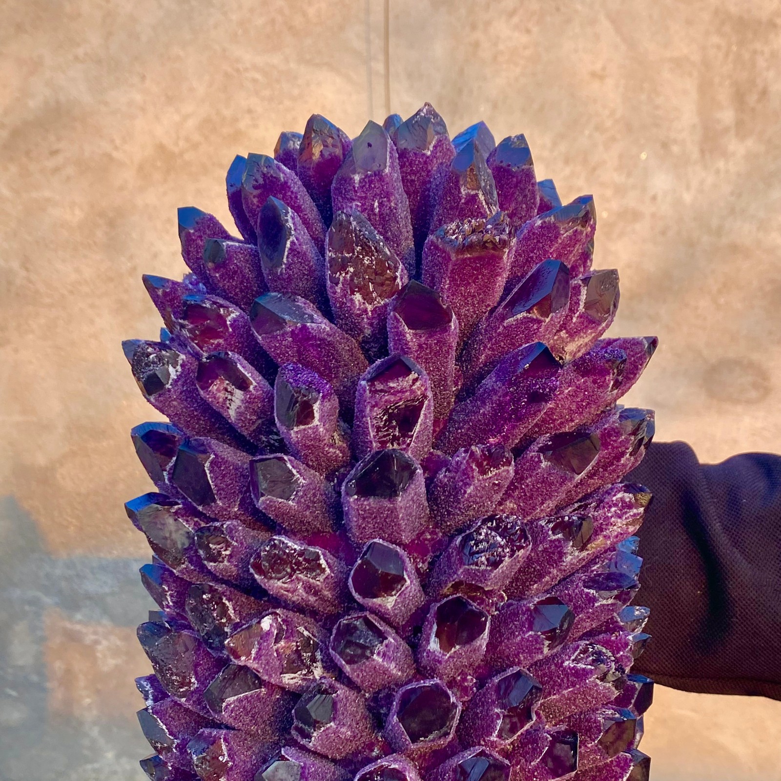 32.73LB Natural Purple Crystal Cluster/Flower Shape Mineral Specimen healing