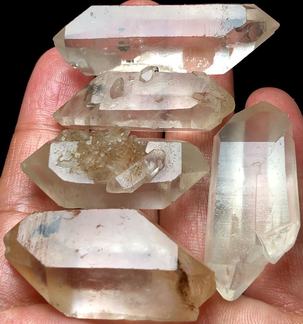96g 5PC Himalayan crystal Natural Lemurian Quartz Lemurian Crystal Point DT t819