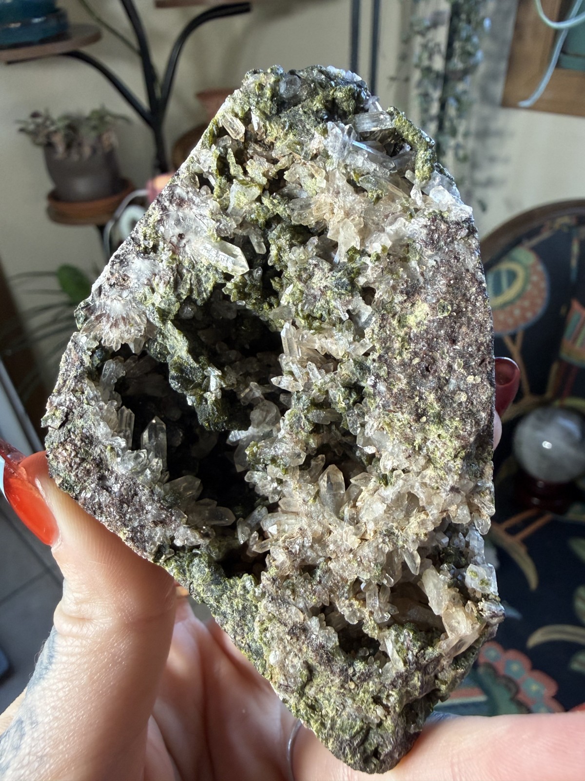 Turkish Epidote & Quartz Specimen with Cavities – 6.81 oz