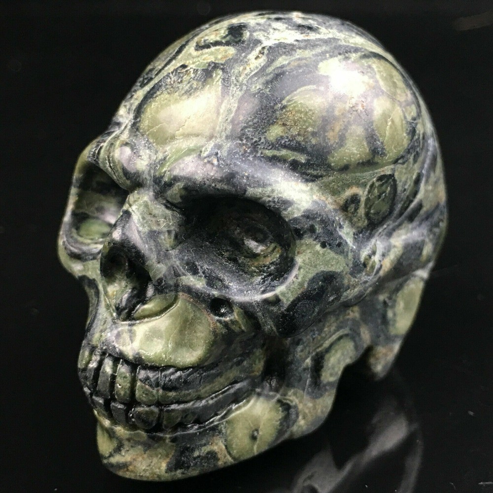 2″ Natural Kambaba Jasper Quartz Crystal Skull Carved Skull Reiki Healing 1pc