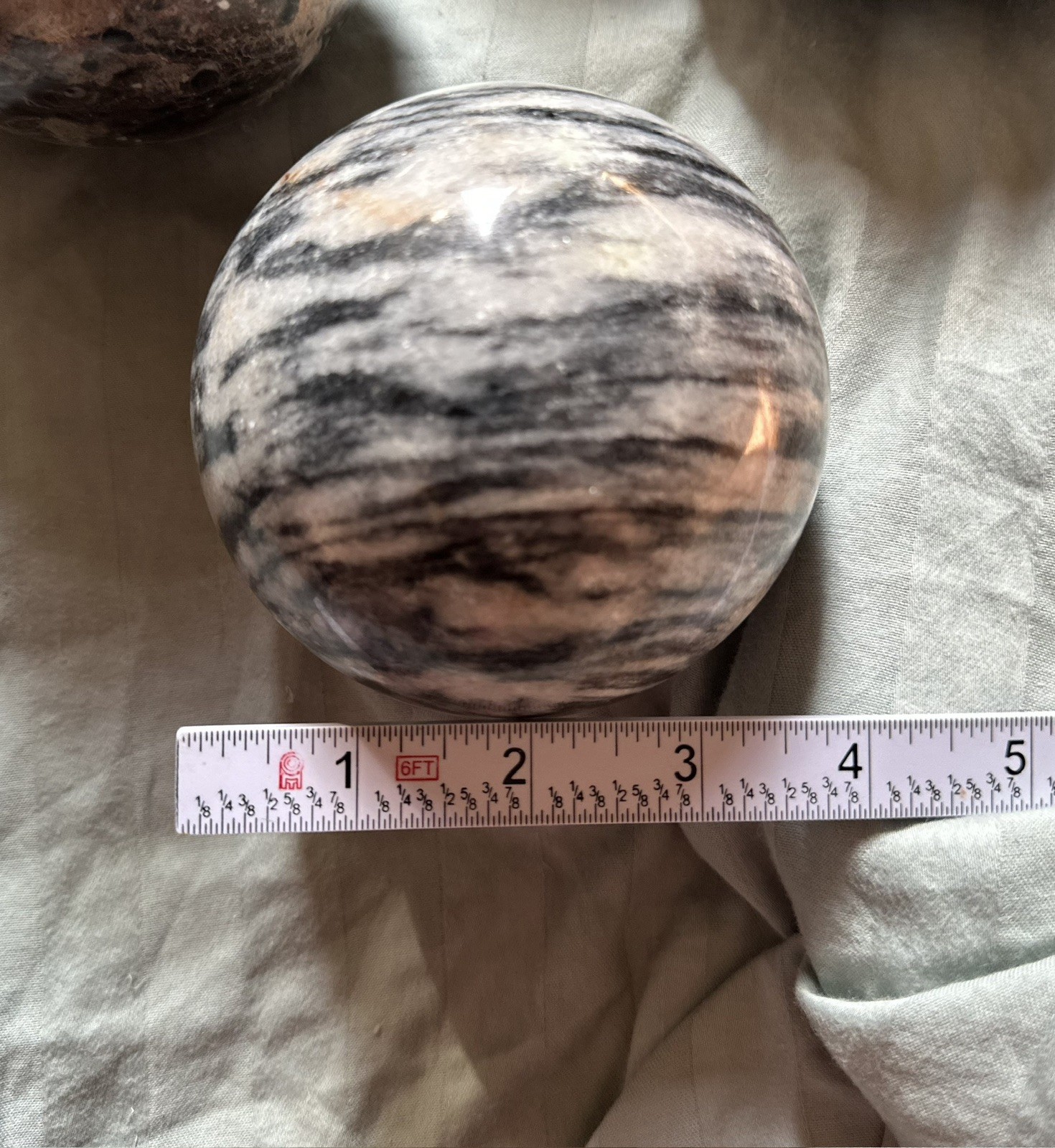 6 Solid Marble Polished Balls Decorative Sphere/ Orb Heavy Stone 3.75-4”