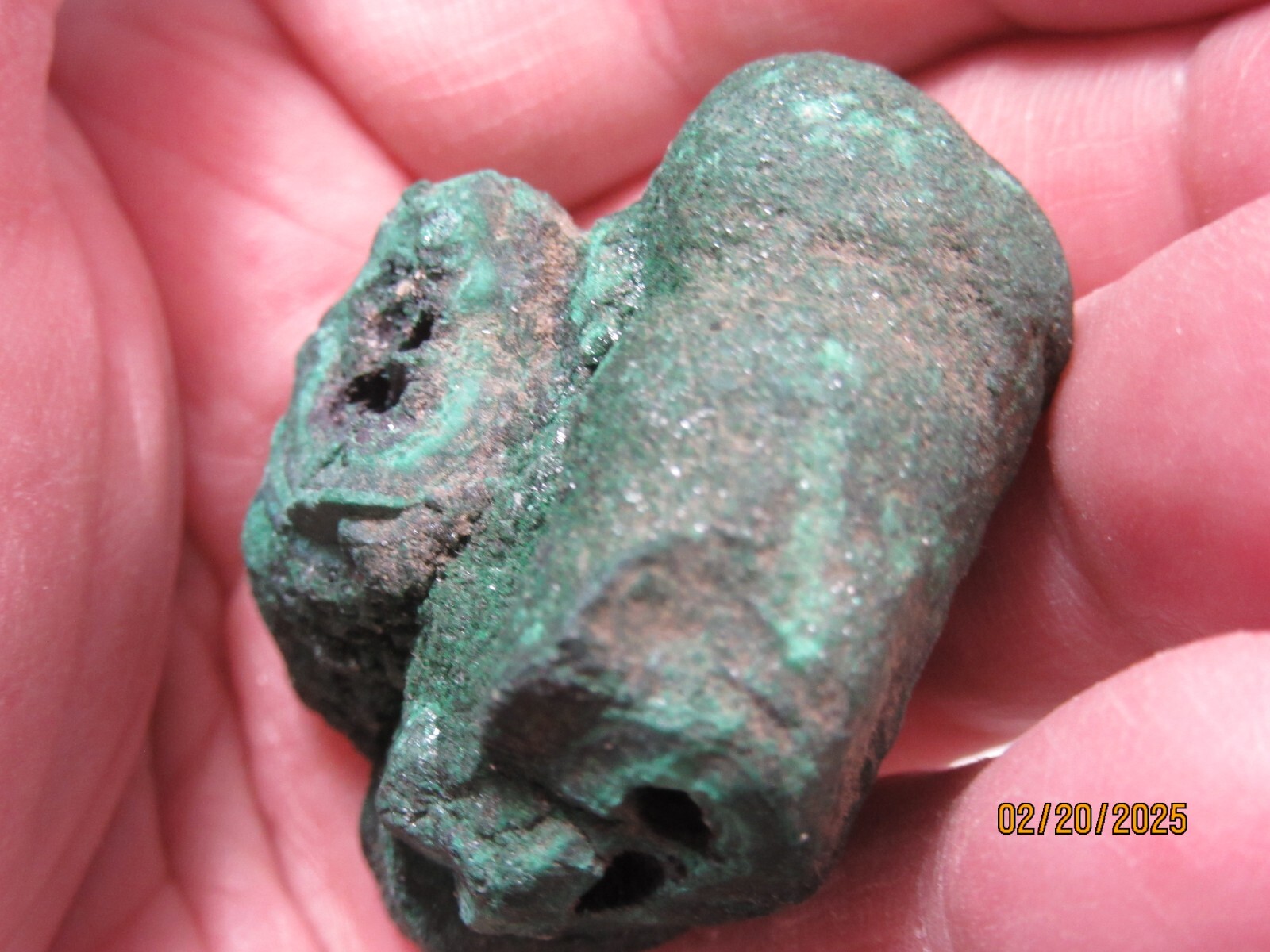 Green Malachite Mineral Nodule Zaire Africa 1 5/8″ Collectible GMNCZA-15s