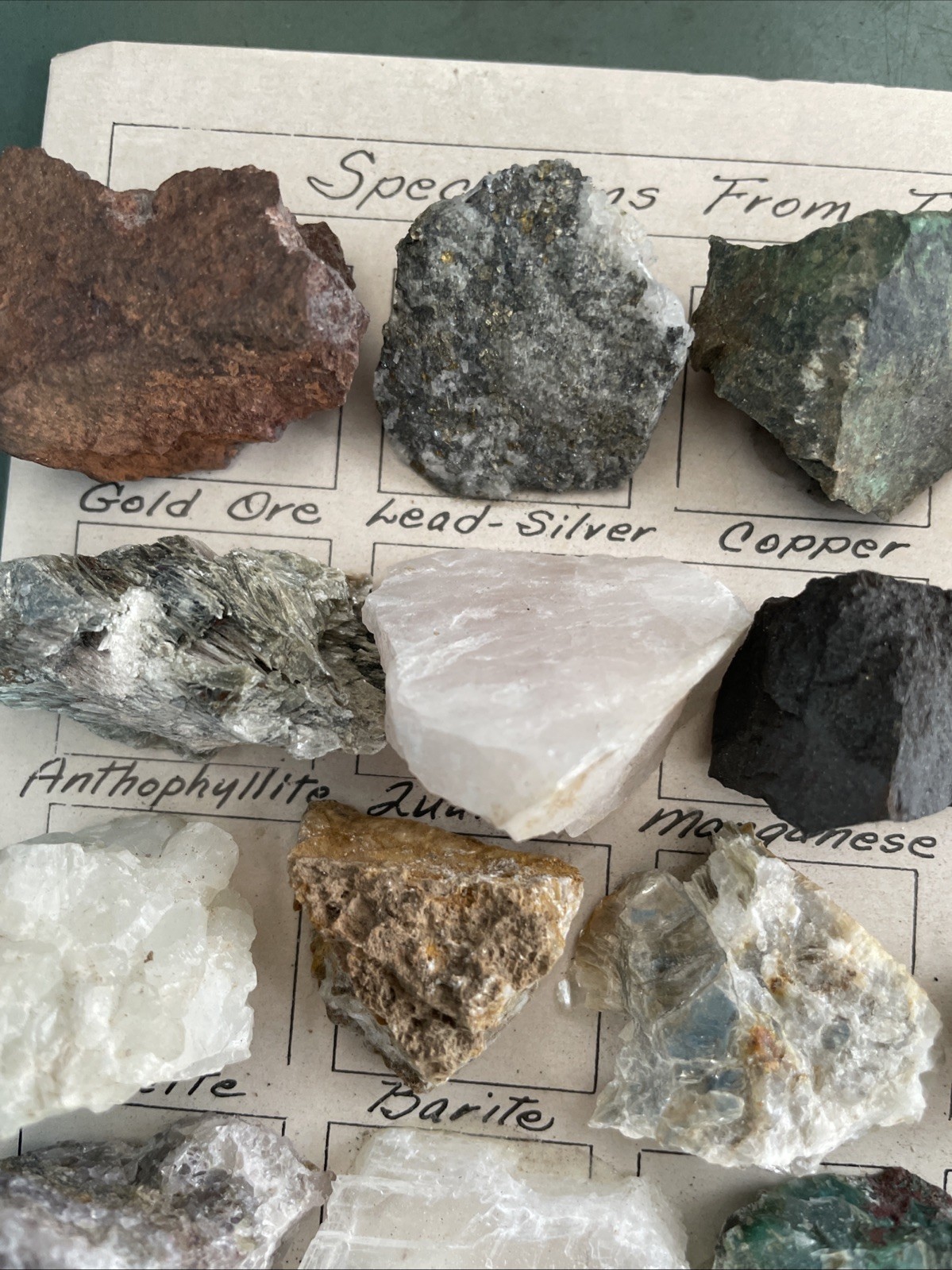 VTG Mineral Specimens from the Desert & Mines 35 Samples Humble Minerals No Box