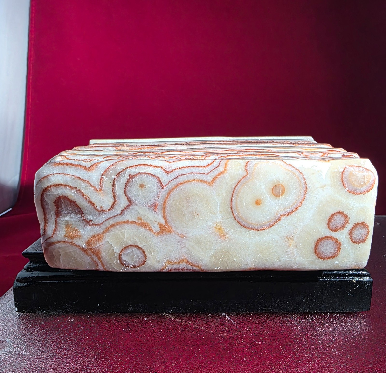 9.44 Lb Pork Stone Meat Specimen Crystal Rough w/Holder Display Reiki Healing