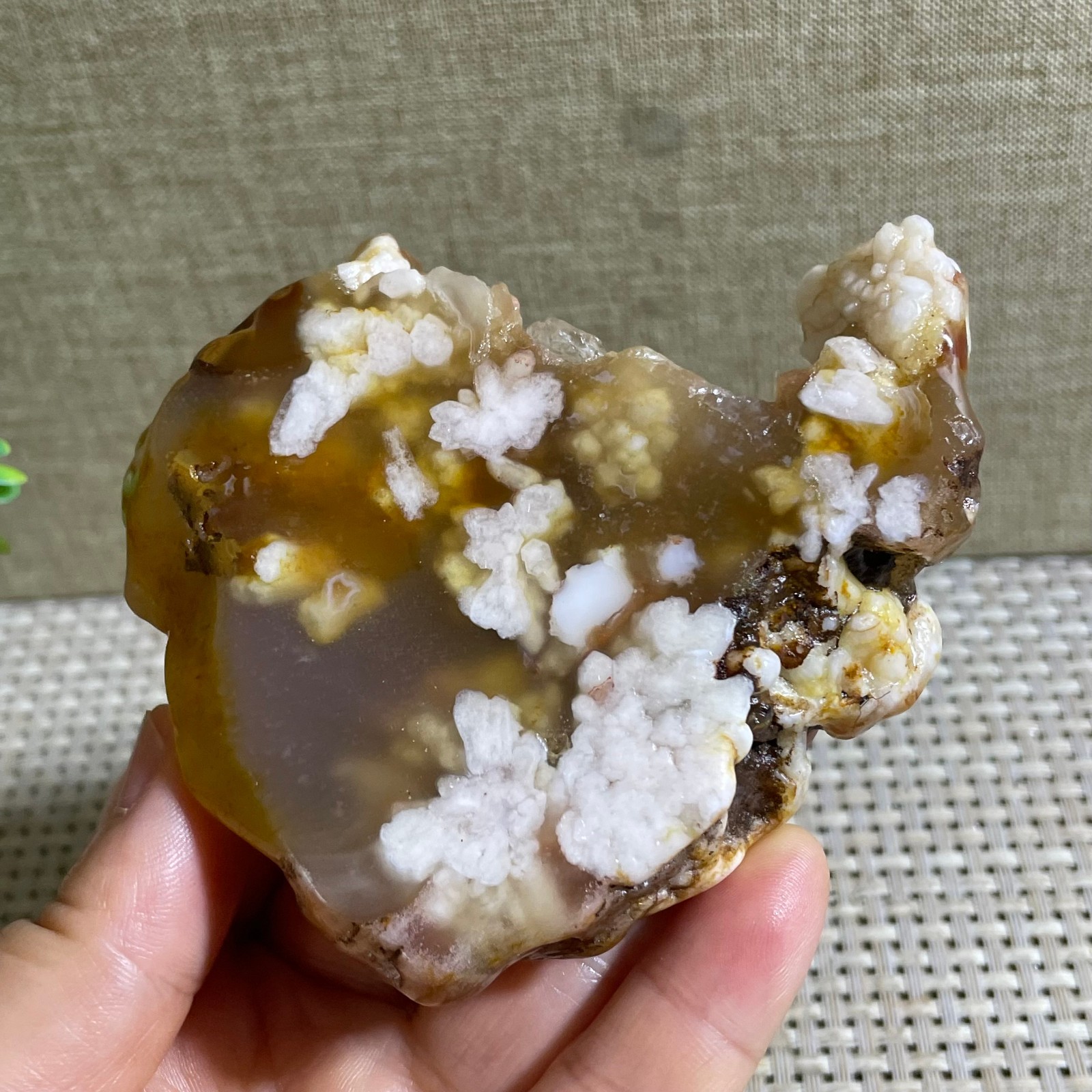 Sakura Agate Blossom Facet Rough Specimen Madagascar 186g g42