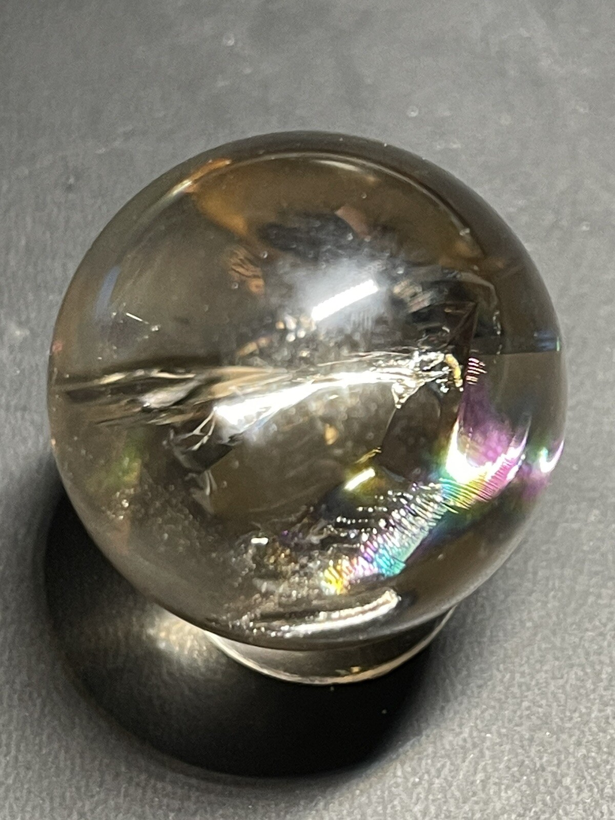 Smoky Quartz Mini Sphere Orb Ball Marble 25.4mm, 22g