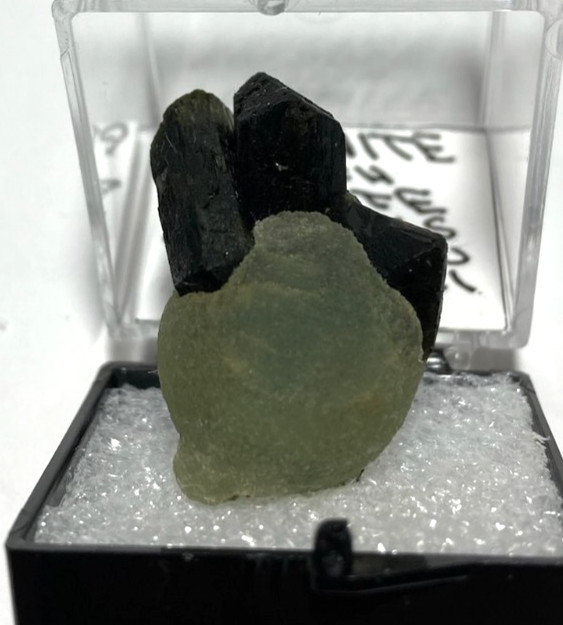 Prehnite ball with Epidote crystals Thumbnail from Mali
