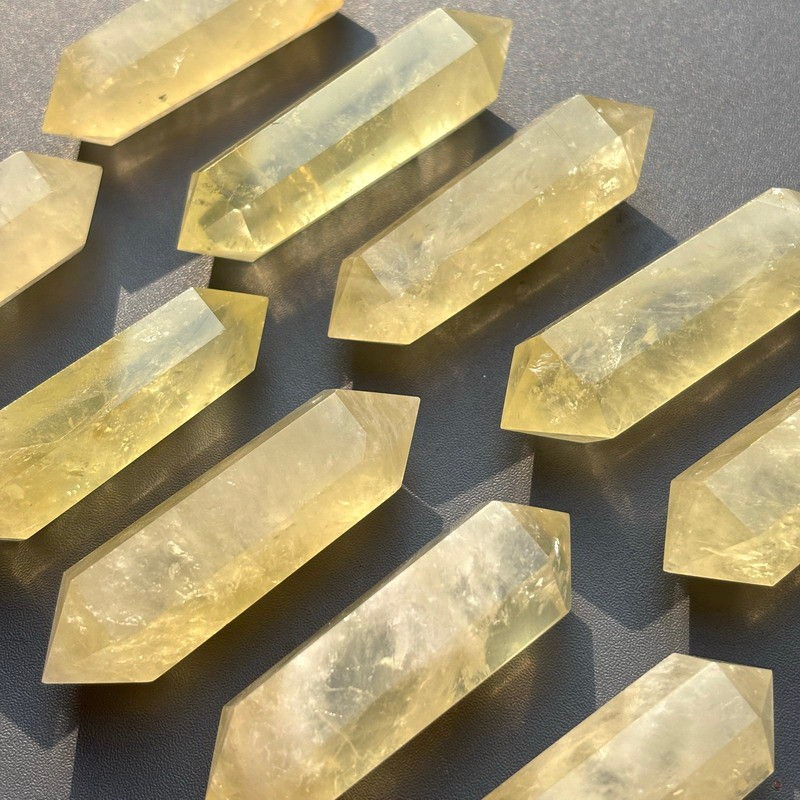 10pcs Stunning Citrine Crystal DT Point Double Terminated Citrine Point Wands