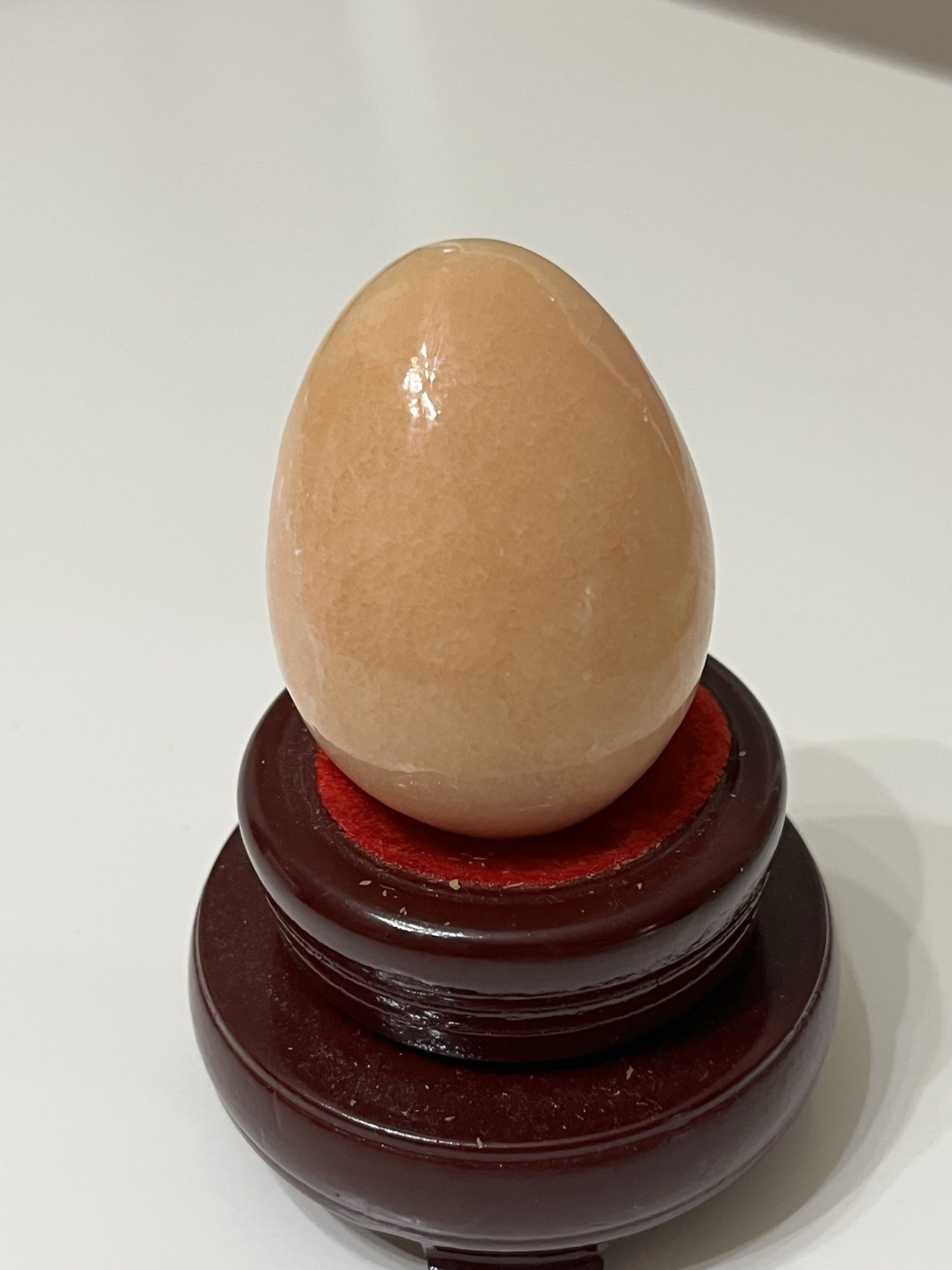 Natural Pink Calcite Stone Egg 2” 142.42g Polished Crystal Mineral No Stand