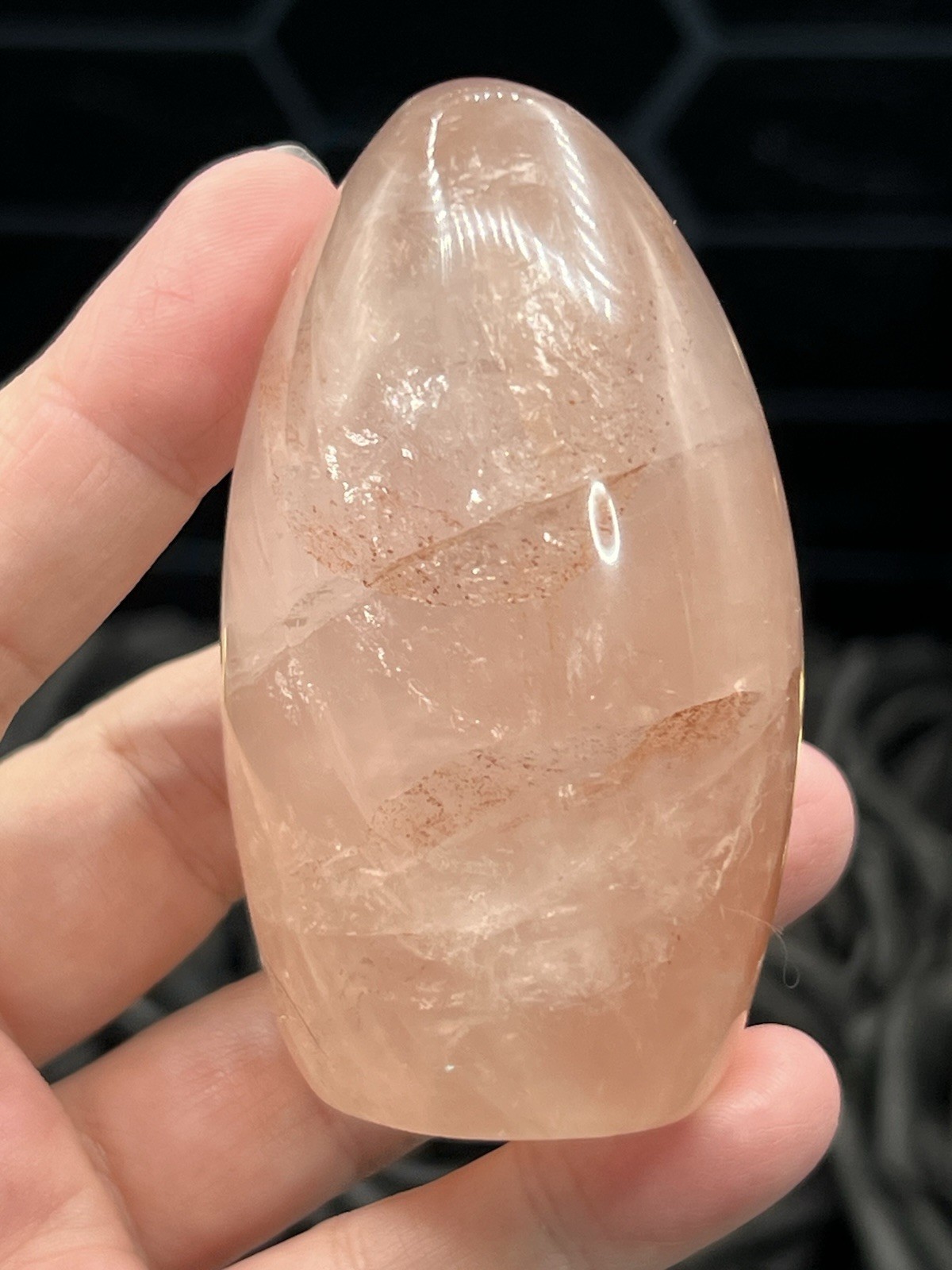 Fire Quartz Free- Forms Opaque clear w/ hematoid Free ship