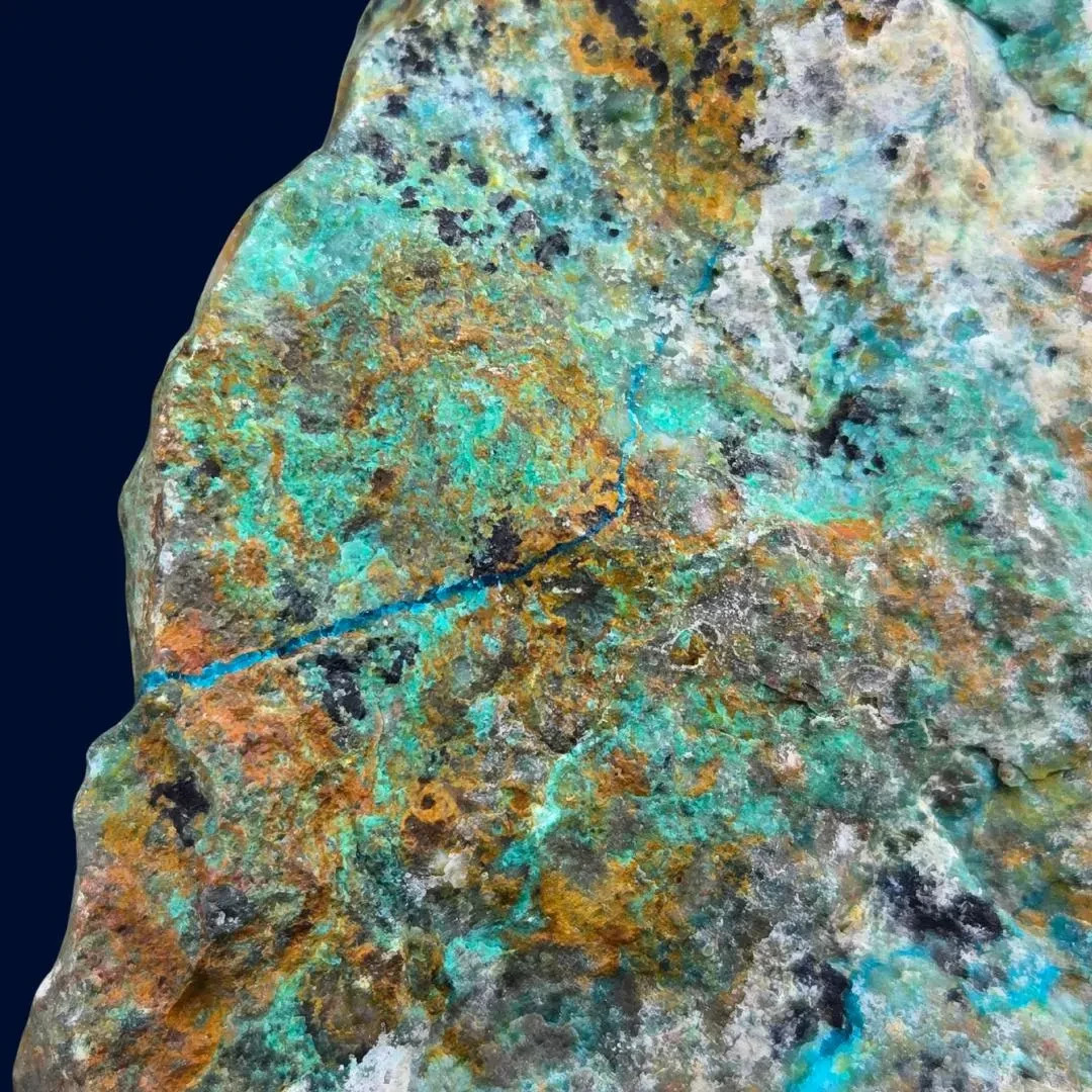 Blue Basin Mine Copper Ore 652g Chrysocolla Quartz Nevada Display Specimen