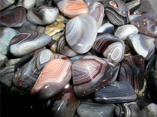 Botswana agate tumble polished 1/2-1.5 inch 1 pound lots