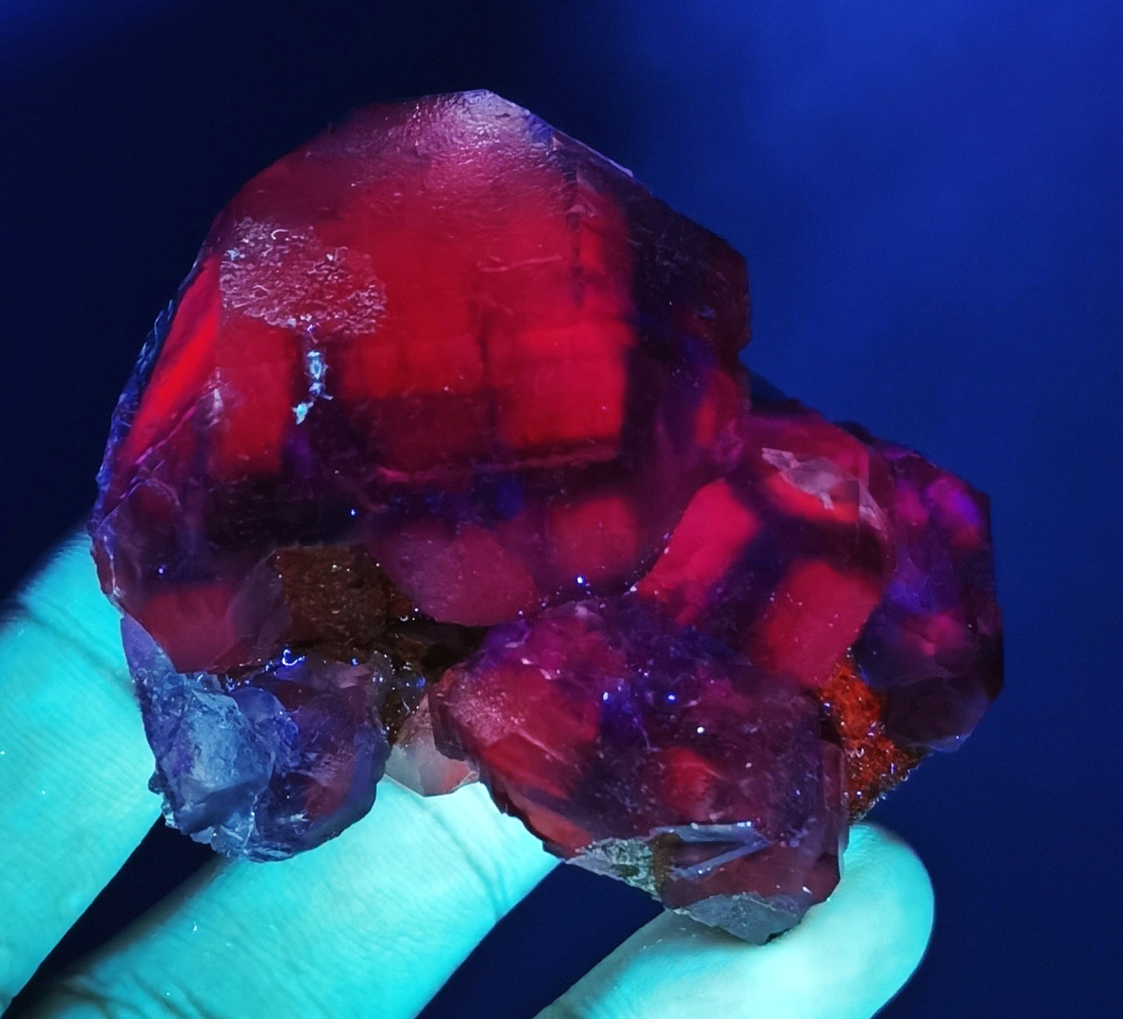 Natural Transparent Purple Window Fluorite Mineral Specimen China