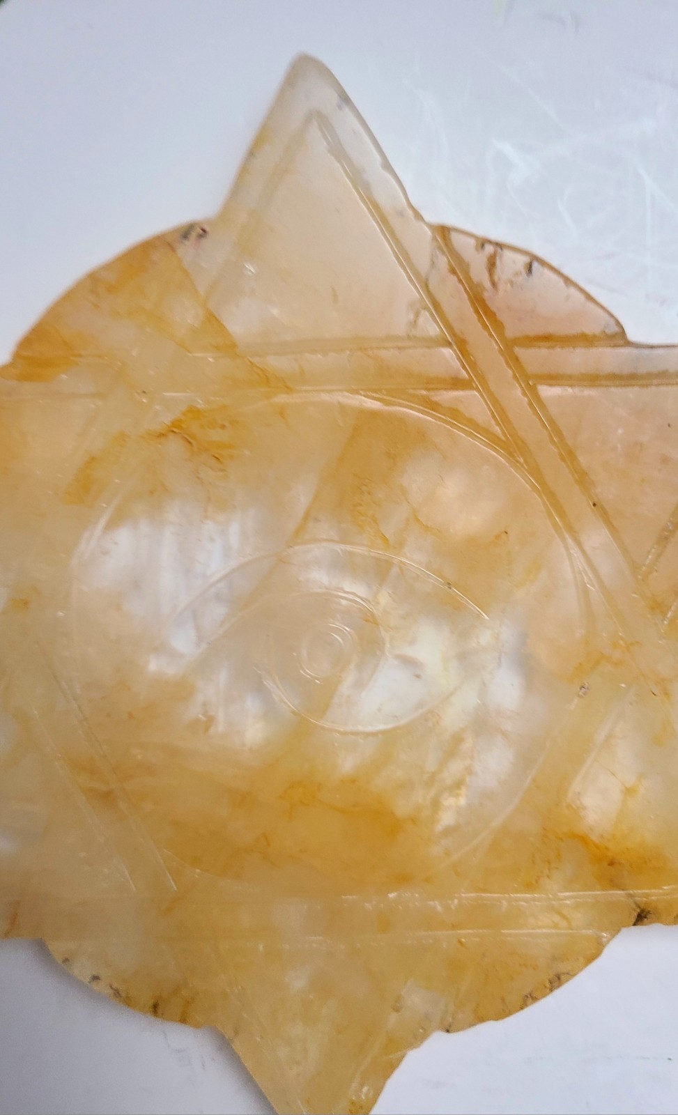 5.3″ A++ 249g Best Golden Healer All Seeing Eye No Evil Crystal Healing Carving