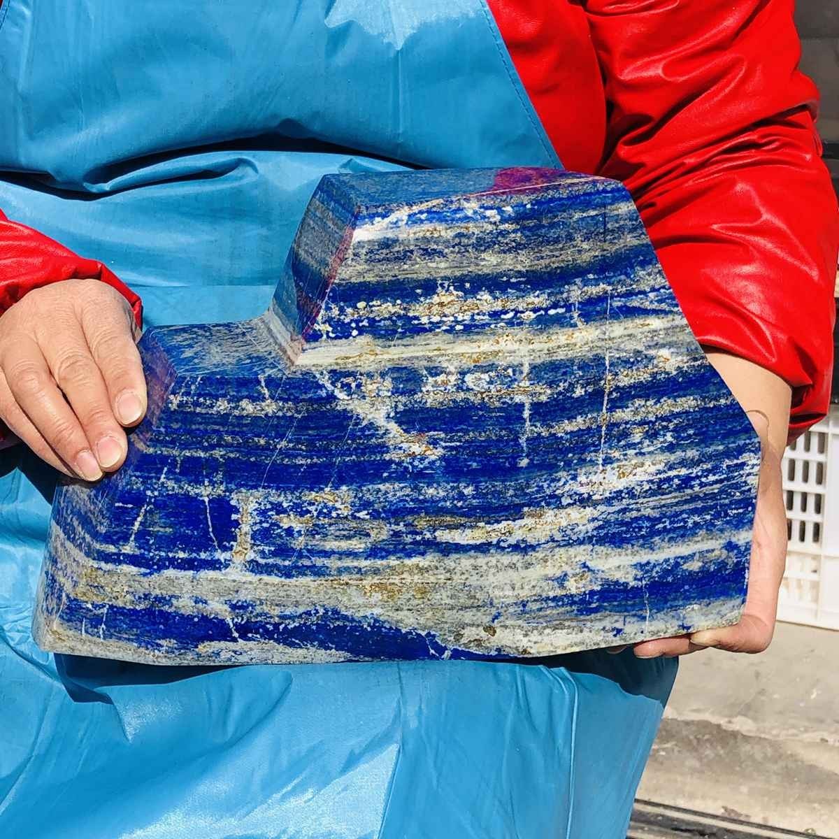 20.34LB Natural Stone Lapis Lazuli Freeform Polished Crystal Mineral Specimen