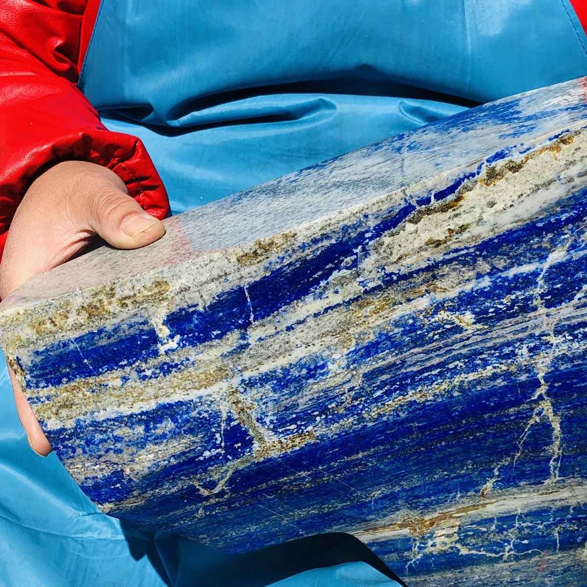 20.34LB Natural Stone Lapis Lazuli Freeform Polished Crystal Mineral Specimen