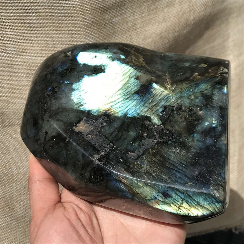 1.52kg Natural Labradorite Quartz Crystal Spectrolite Mineral Reiki healing