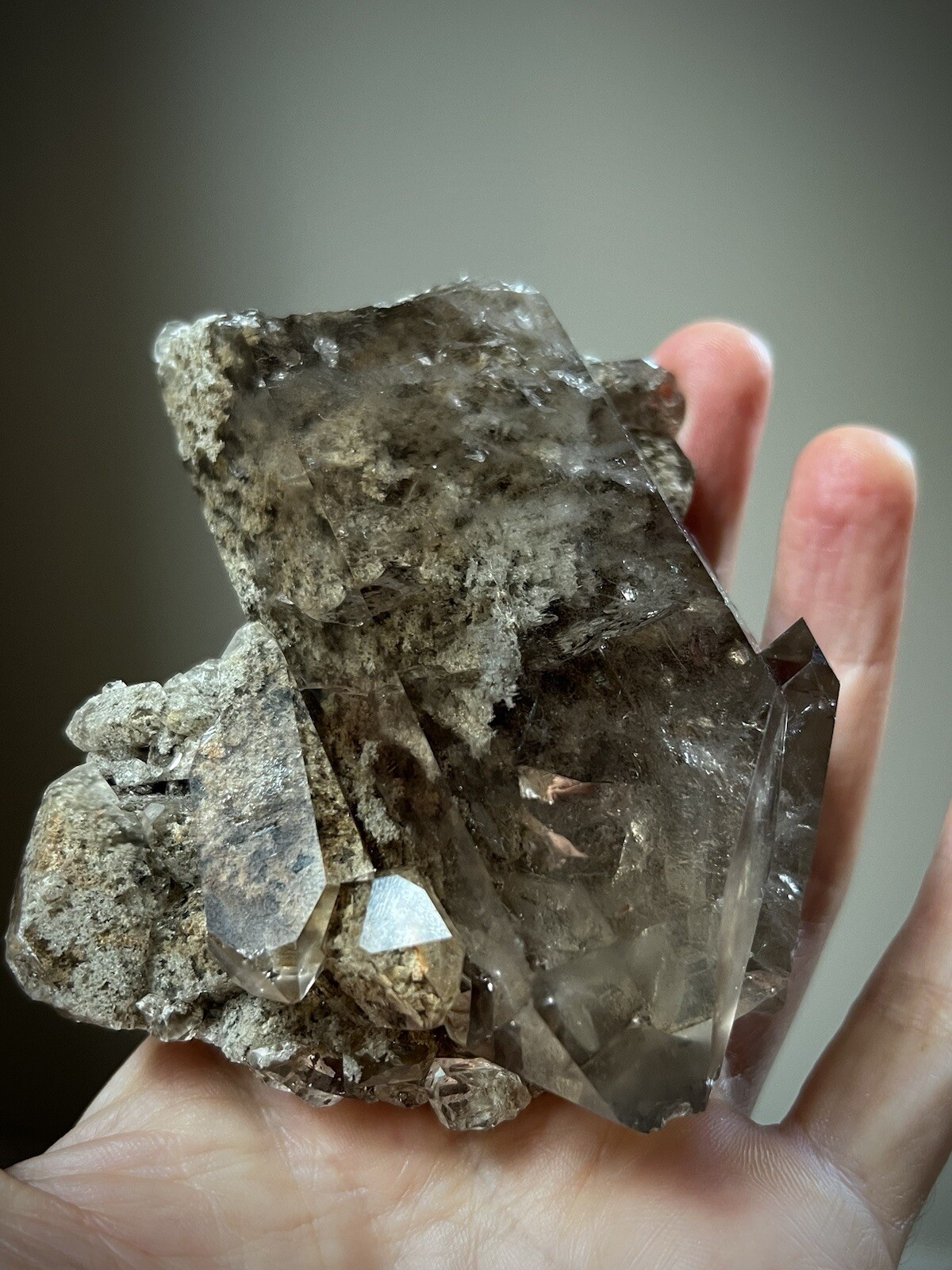 Lodolite Quartz Crystal Inclusion Quartz Natural Smoky Quartz Garden Quartz Braz