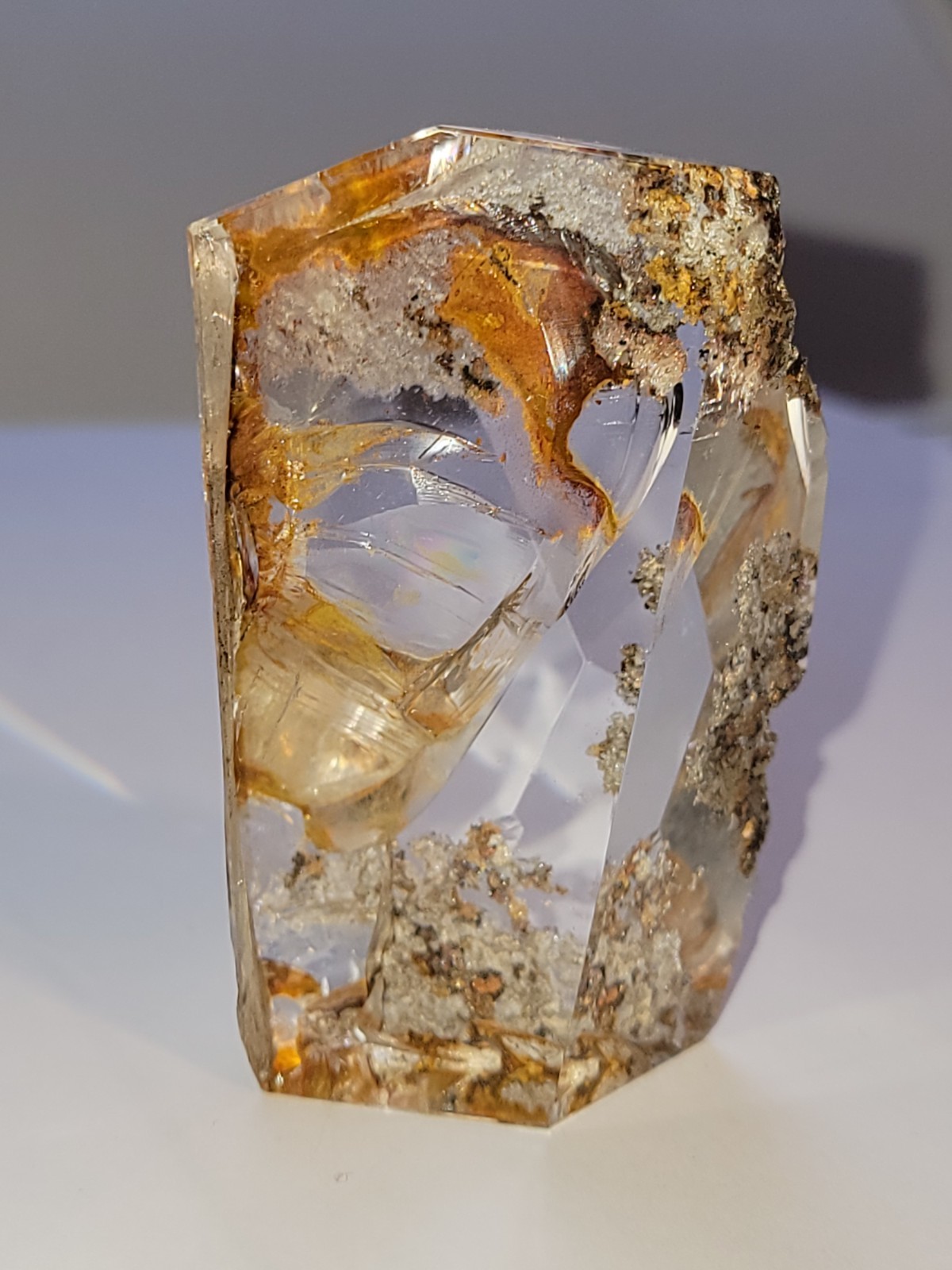 “Golden Healer” Garden Quartz with Large Rainbow and Amazing Clarity – US Seller