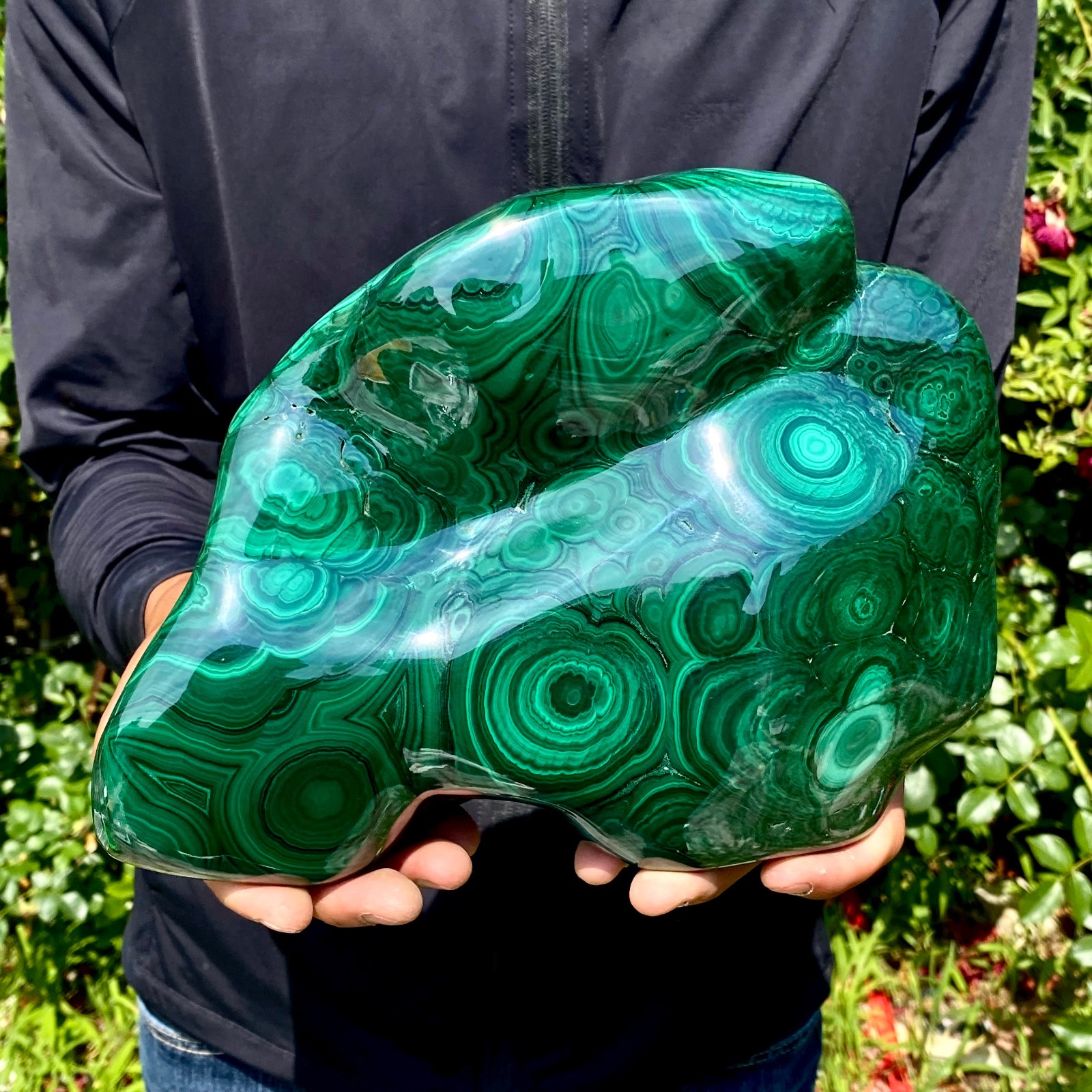 11LB Natural Polished Malachite Mineral freeform specimen Reiki Stone Healing