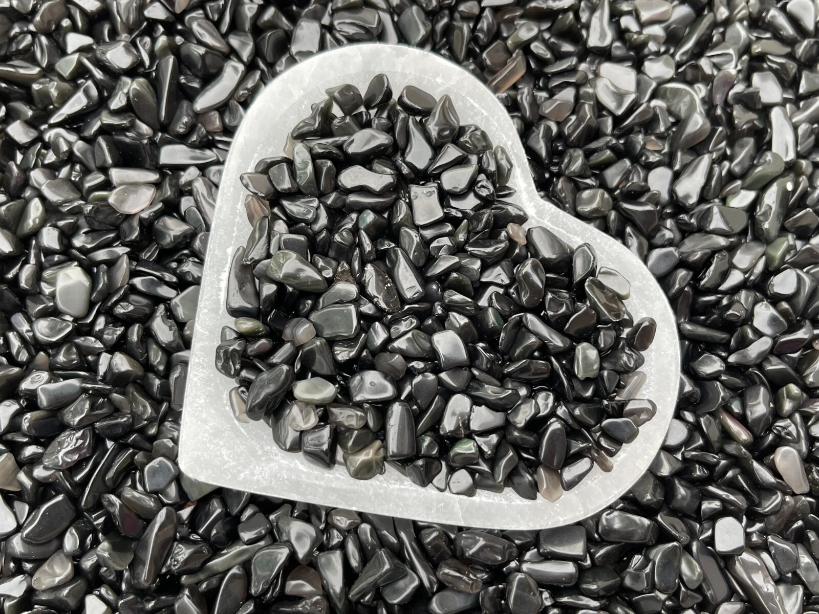 Grade A++ Rainbow Obsidian Semi Tumbled Gemstone Chips 4 – 12mm, Wholesale Lot