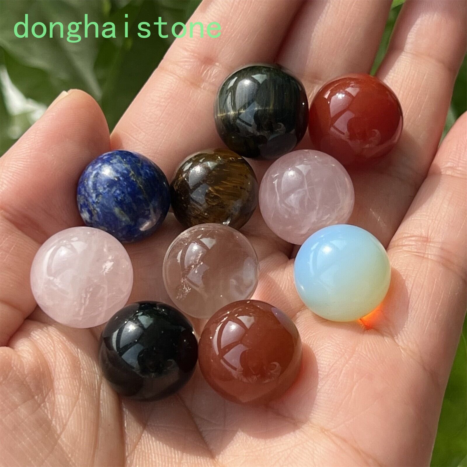 13x Wholesale Natural Mixed sphere quartz crystal ball Palm stone healing 15mm+